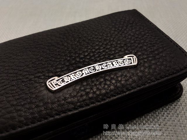 chrome hearts包 克羅心名片盒 進口牛皮 s925銀卷紋logo  gjc1516